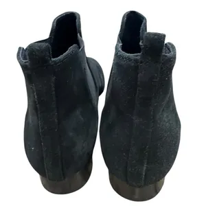 J. Crew Women's 9 Black Suede Chelsea Boots Pull On Ankle Booties Minimalist thumbnail 6