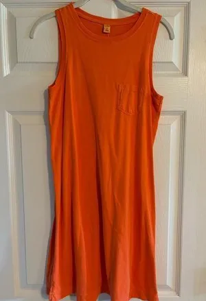 Old Navy Orange Tank Top Tshirt Dress thumbnail 1