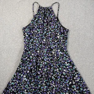 Express Women's Size 0 Black Floral Halter Neck Sleeveless Fit & Flare Dress thumbnail 11