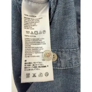 Tommy Bahama Button Down Shirt Women M Blue Denim Chambray Long Sleeve Excellent thumbnail 5