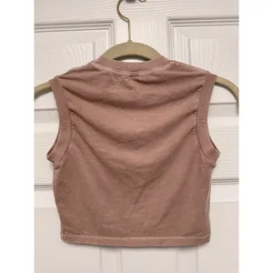 Skims Cotton Jersey Muscle Tank Crop Top‎ Mauve Pink XXS Sleeveless Crew Neck thumbnail 2