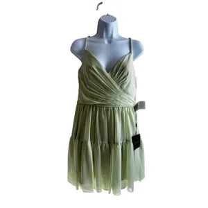 Ieena for Mac Duggal‎ Dress 10 Green Tiered Cocktail Prom Wedding Guest 70200 thumbnail 2
