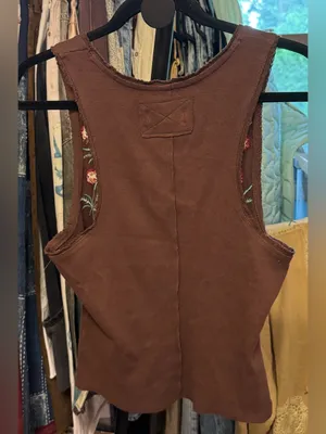 NWOT Free People We The Free Summer Tank - Brown combo - medium *IR* thumbnail 10