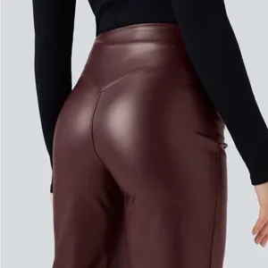 HALARA High Waisted Tummy Control Stretchy Flare Pant Brown XL NWT IN PACKAGE thumbnail 4