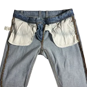 Free People W28 Distressed Blue Jeans Raw Hem Boho Y2K thumbnail 4