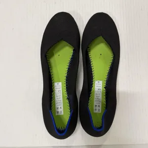 Rothys The Flat Ballet Flat Shoes Womens Size 9 Black Knit Slip On Comfort thumbnail 5