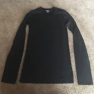 Black Crewneck DKNY Wool & Acrylic Sweater thumbnail 1