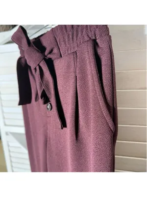 Hot Kiss vintage pants high rise wide leg burgundy mod 90s grunge preppy academy thumbnail 3