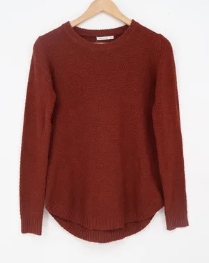 Pink Clover Sweater Women's Small Rust Orange High-Low Excellent thumbnail 1
