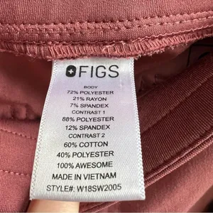 Figs Zamora High-Waisted Slim Jogger Scrub Pants in Mauve Dusty Rose Size Small thumbnail 6