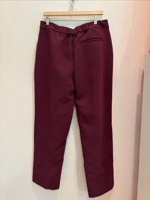 Old Navy Trousers Burgundy Taylor Straight NWT Size Large thumbnail 4