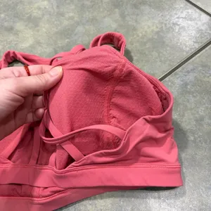 lululemon Free to be Serene Bra Sz 10 Rose Color Outdoor Casual Gym Gorpcore thumbnail 6