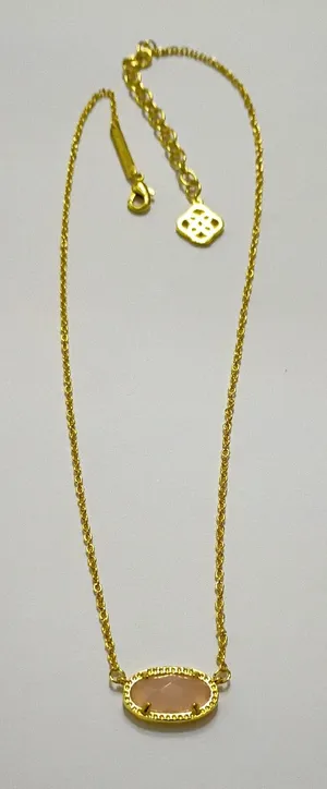 Kendra Scott Elisa Pink & Gold Necklace thumbnail 1