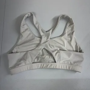DSG‎ adult white racerback stretch non-padded active athletic sports bra medium thumbnail 5