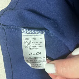Scrubstar Unisex Minimalist Professional Scrub‎ Top 2XL Indigo V-Neck Utility thumbnail 5