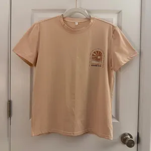 SheIn Tan Bible Verse Print Short Sleeve Graphic T-shirt Small thumbnail 1