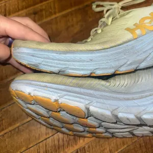 Hoka One One light green athletic running 10 sneakers thumbnail 4