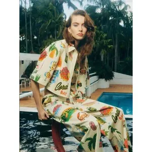NWT ALEMAIS x Alan Berry Rhys Samaki Cropped Organic Cotton Shirt Women's Size 0 thumbnail 2
