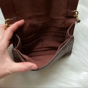 FRYE Ring Crossbody Purse Handbag Brown Leather thumbnail 11