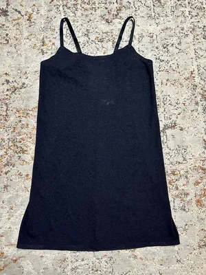 Aerie Smoothez Lace Black Dress sheer lingerie shapewear slip dress size Large thumbnail 2