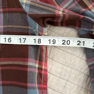 Ralph Lauren, brown blue rose plaid button-down, cotton western shirt S​​ thumbnail 11
