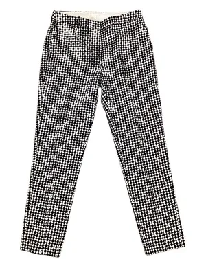 H&M Ankle straight pants Black and white geometric print. Size 8 thumbnail 1
