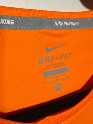 Nike Running Dri-FIT Women's Short Sleeve Performance Top - Orange Medium thumbnail 3
