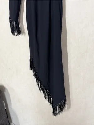 Misha Collection Women’s Lana Fringe Cutout Dress Cocktail Party in Black 4 thumbnail 8