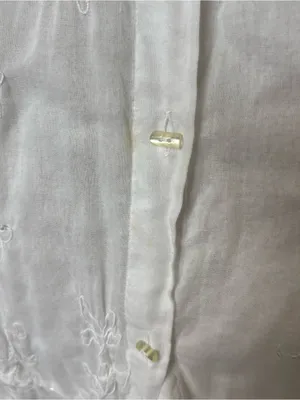 Vintage White Embroidered and Beaded Button-Down Shirt thumbnail 5