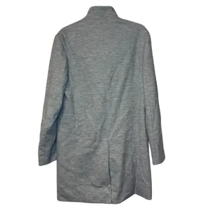 Zara Womens Coat  Button Up Lined Structured Stretchy Striped Gray Preppy Small thumbnail 9
