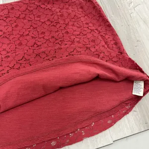 American Eagle Pink Floral Lace Tank Top L Boho Romantic Back Zip Festival Y2K thumbnail 7