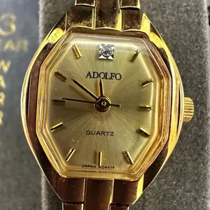 Adolfo Gold-Tone Quartz Watch w/ Diamond Accent thumbnail 3