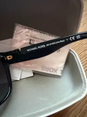Michael Kors Women's Karlie MK2170U Sunglasses black frames gold logo. thumbnail 4