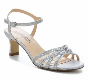 Badgley Mischka Silver Strappy Sandals(Size 6) thumbnail 1