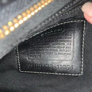 Coach Signature Hampton Black Monogram Canvas Leather Handbag thumbnail 13