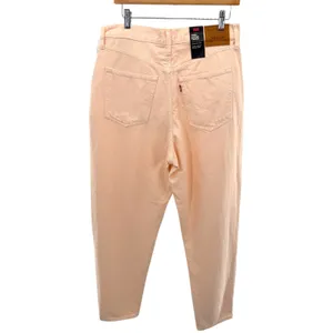 Levis Premium High Loose Taper Jeans Peach Apricot Free People Barrel Relaxed 31 thumbnail 4