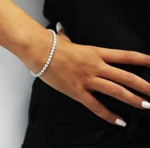 NWOT 925 Sterling Silver 4mm Tennis Bracelet thumbnail 1