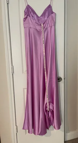NWT Mac Duggal Lilac Satin Crystal Bow Gown 💜✨⁠ thumbnail 5