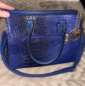 Mia Kate Collection Blue Faux Crocodile Handbag thumbnail 1