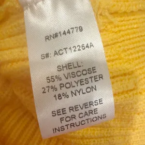 VICI Ribbed Knit Sweater size‎ Medium Yellow Drop Shoulder Crewneck Oversized thumbnail 4