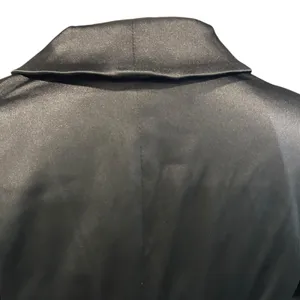 Clover and Sloane NWT Black Satin Tuxedo Blazer Dress Shawl Collar US 10 Gothic thumbnail 7