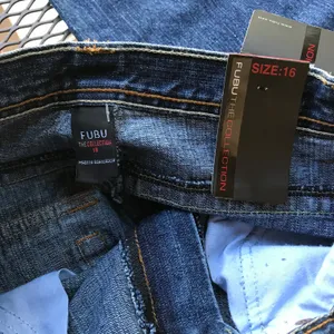 Amazing Y2k Nwt Blue Dark Wash Fubu Embroidered Denim Jeans thumbnail 9