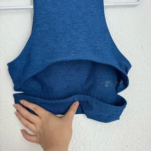 Outdoor Voices Open Back Long Line Sports Bra Crop Top Women’s size XS Blue thumbnail 5