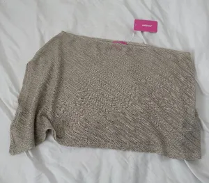 edikted crop poncho cape top size medium details: -NWT -color: beige -semi s thumbnail 1
