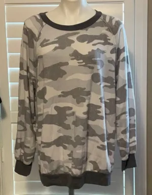 First Love Gray Camo Sweatshirt thumbnail 1