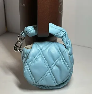 Mini Quilted Puffer Pouch #1037 Gray thumbnail 1