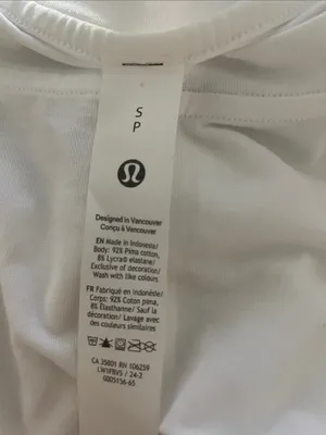 NWT lululemon athletica Relaxed Crewneck Long Cotton Tank Top Small thumbnail 7