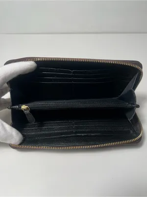 Coach Metallic Studded Pebbled Leather Accordion Zip Around Continental Wallet thumbnail 11