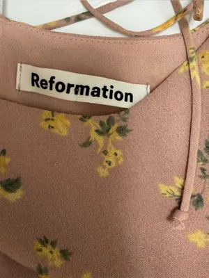 Reformation Emerson Maxi Dress Ruffle Hem in Frances Floral Blush Pink Size 4 thumbnail 10