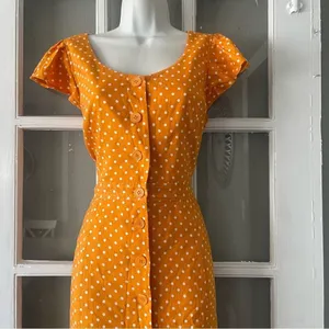 Rachel Parcell Yellow Polka Dot Midi Dress thumbnail 7